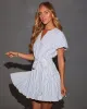 Sherri Puff Sleeve Buttoned Tie Waist Mini Dress sold by Vici