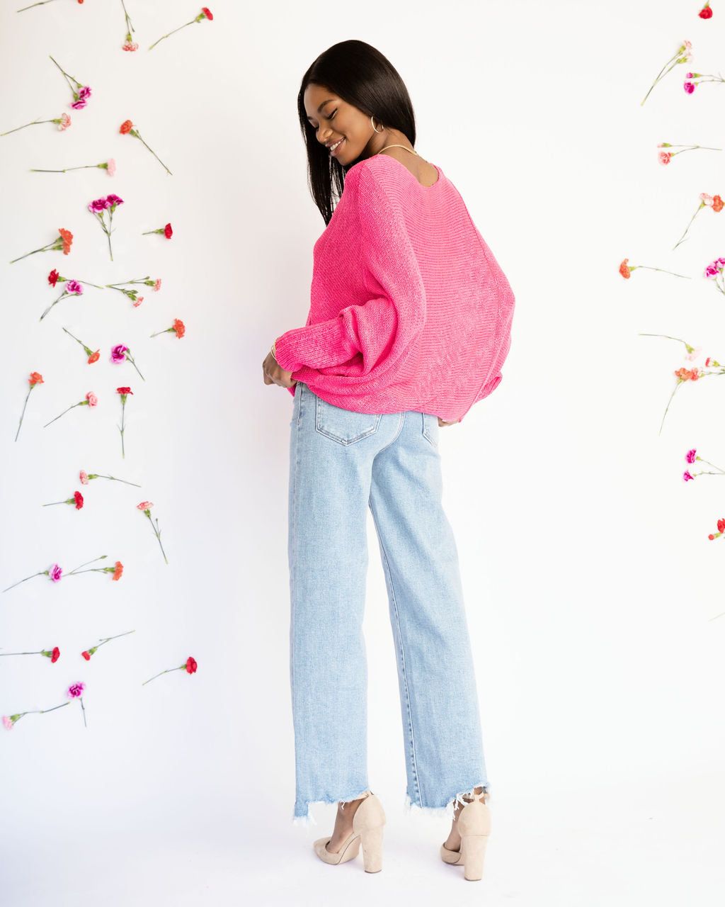 Unstoppable Me Dolman Knit Sweater - Hot Pink - FINAL SALE sold by Vici product image thumbnail 4