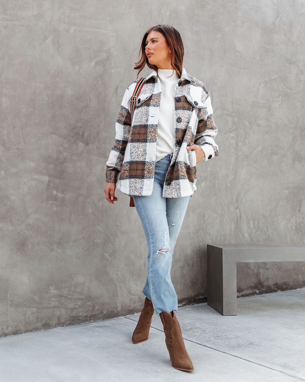 Chester Pocketed Plaid Jacket sold by Vici product image thumbnail 3