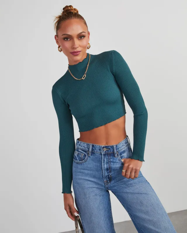 Ramonda Ribbed Knit Long Sleeve Top sold by Vici