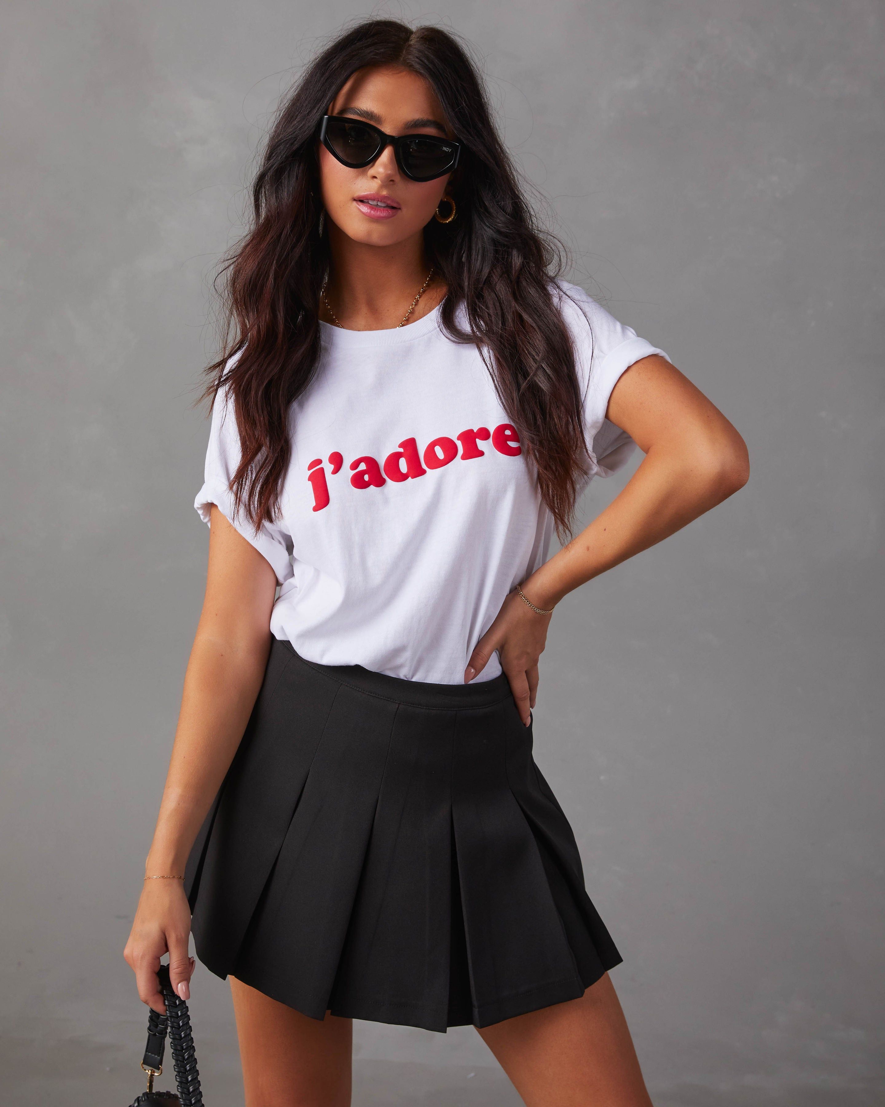 J'Adore Graphic Tee - White sold by Vici product image thumbnail 3