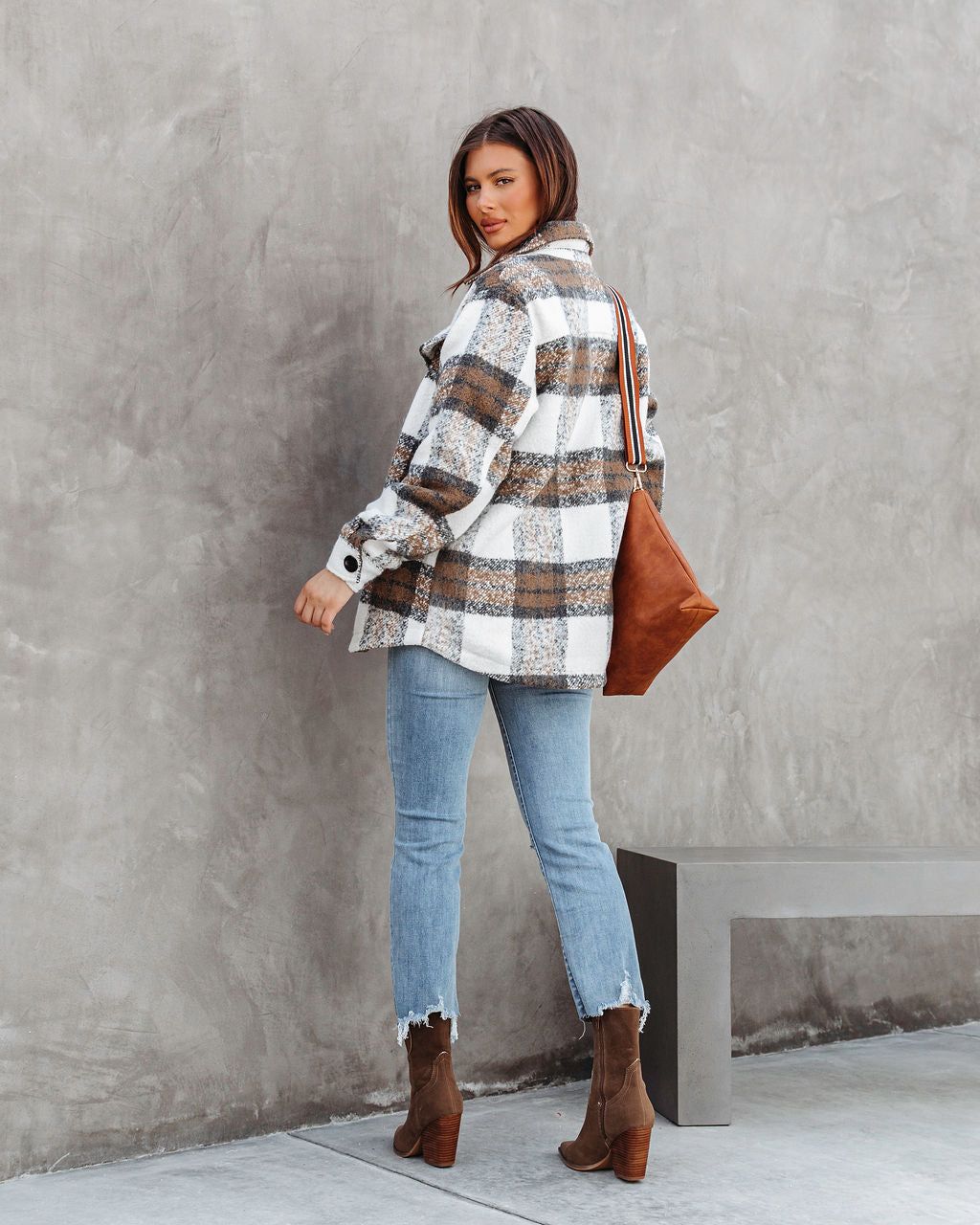 Chester Pocketed Plaid Jacket sold by Vici product image thumbnail 4