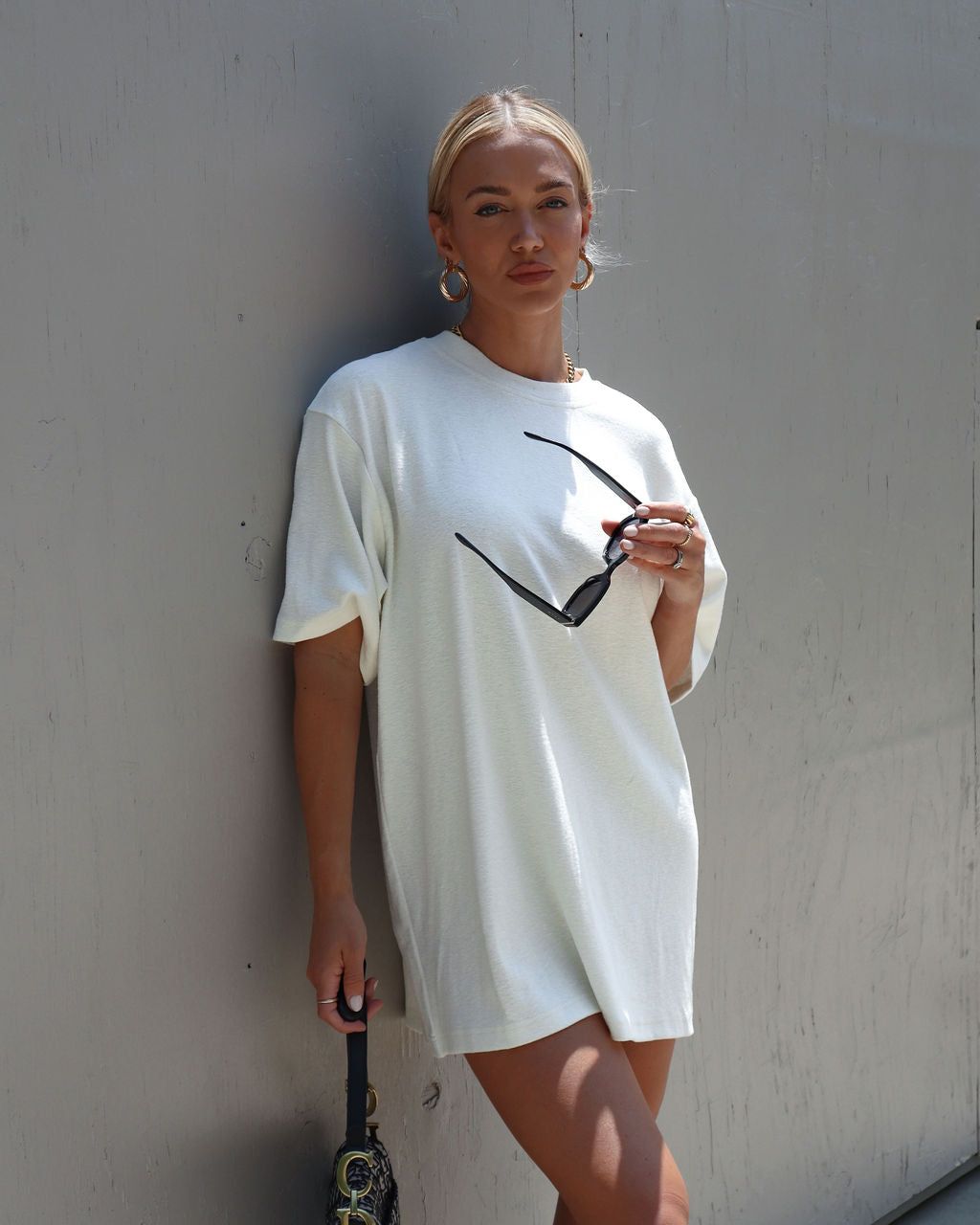 Cozy Girl Oversized Cotton Blend Tee sold by Vici product image thumbnail 3