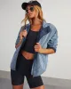 Xander Quilted Denim Jacket sold by Vici