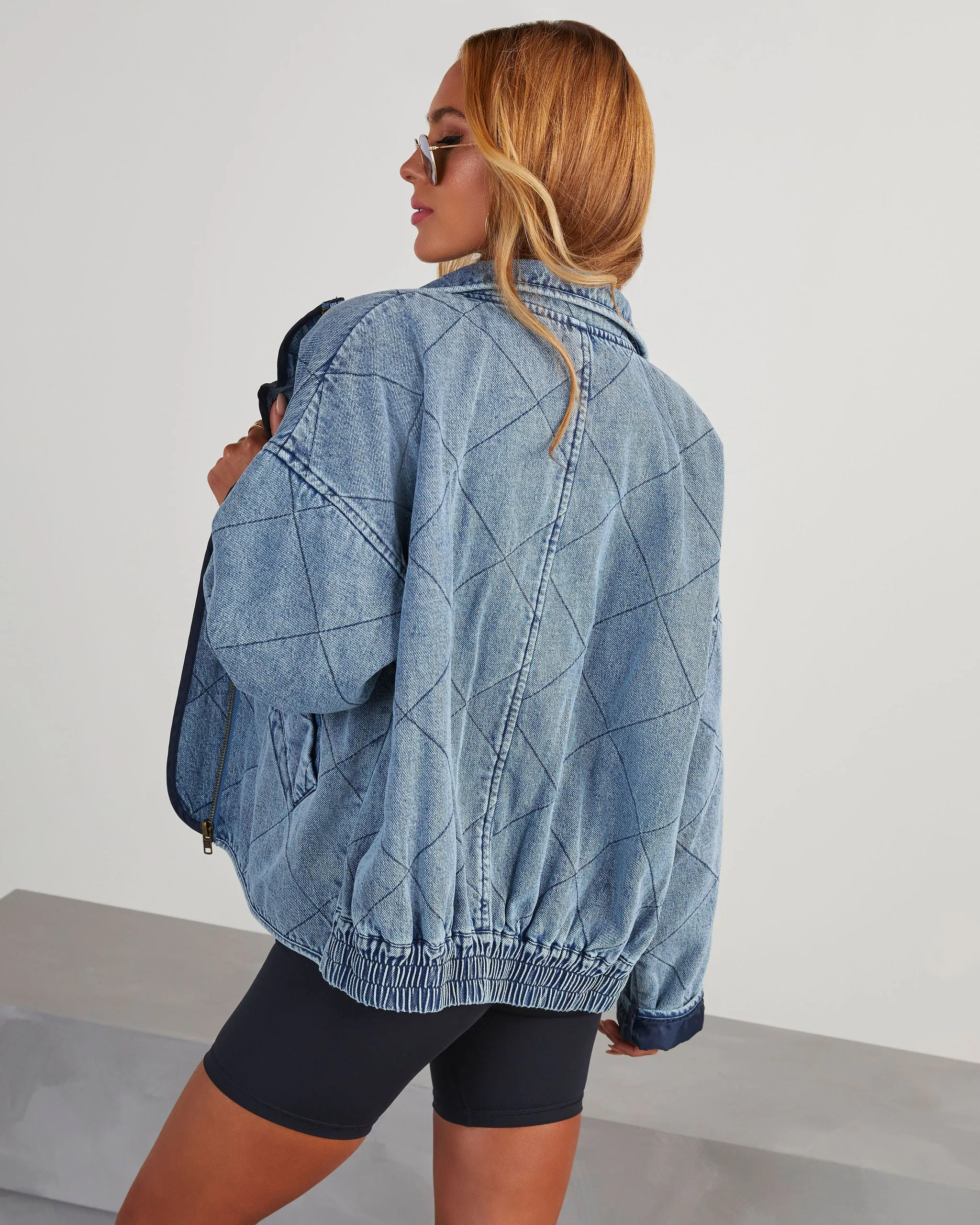 Xander Quilted Denim Jacket sold by Vici product image thumbnail 4