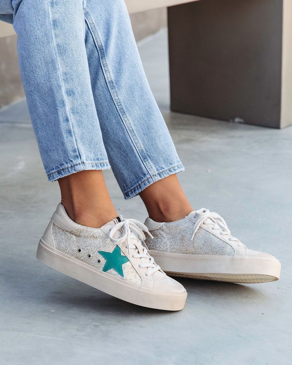 Good Luck Charm Glitter Platform Sneaker - FINAL SALE sold by Vici product image thumbnail 9