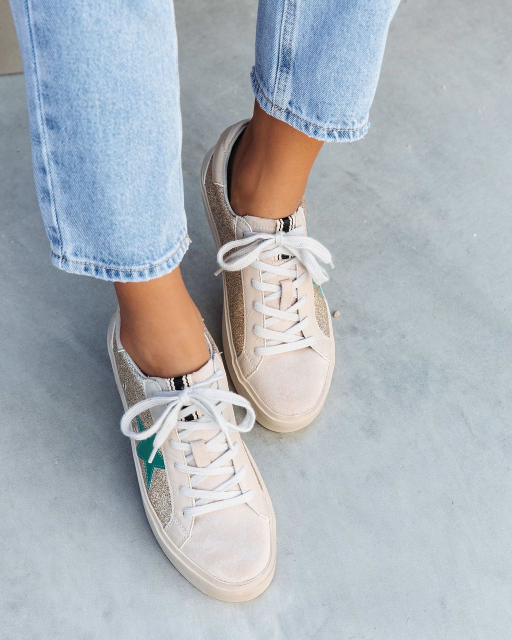 Good Luck Charm Glitter Platform Sneaker - FINAL SALE sold by Vici product image thumbnail 2