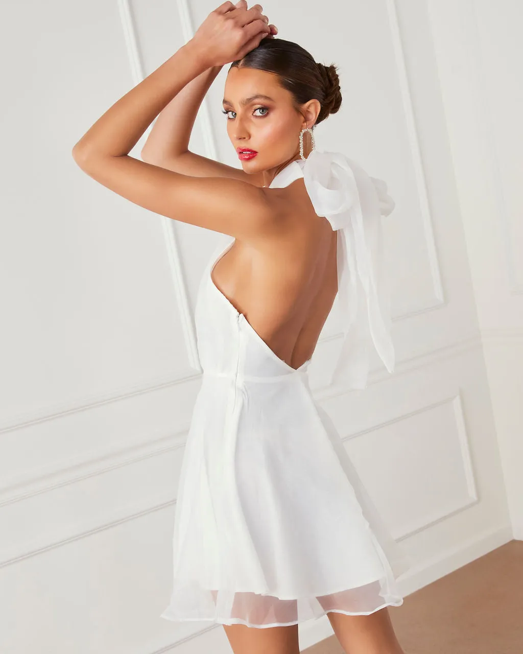 Odyssey Organza Halter Mini Dress sold by Vici product image thumbnail 2