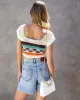 Caribe Crochet Knit Crop Top sold by Vici