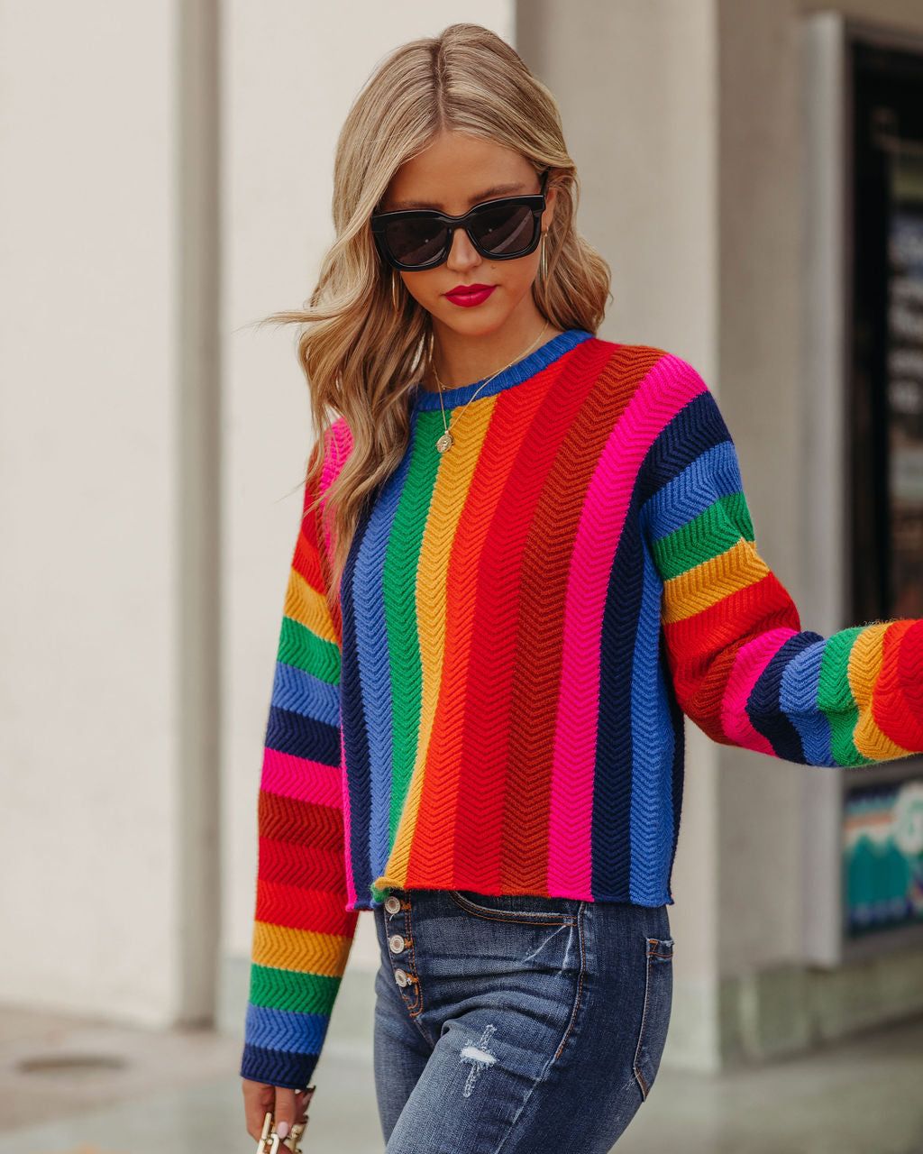Fill With Colors Striped Knit Sweater - FINAL SALE sold by Vici product image thumbnail 11