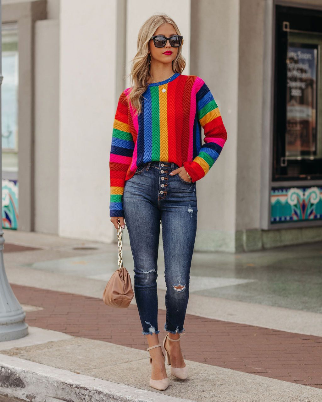 Fill With Colors Striped Knit Sweater - FINAL SALE sold by Vici product image thumbnail 9