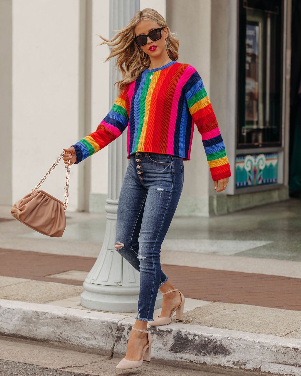 Fill With Colors Striped Knit Sweater - FINAL SALE sold by Vici product image thumbnail 8