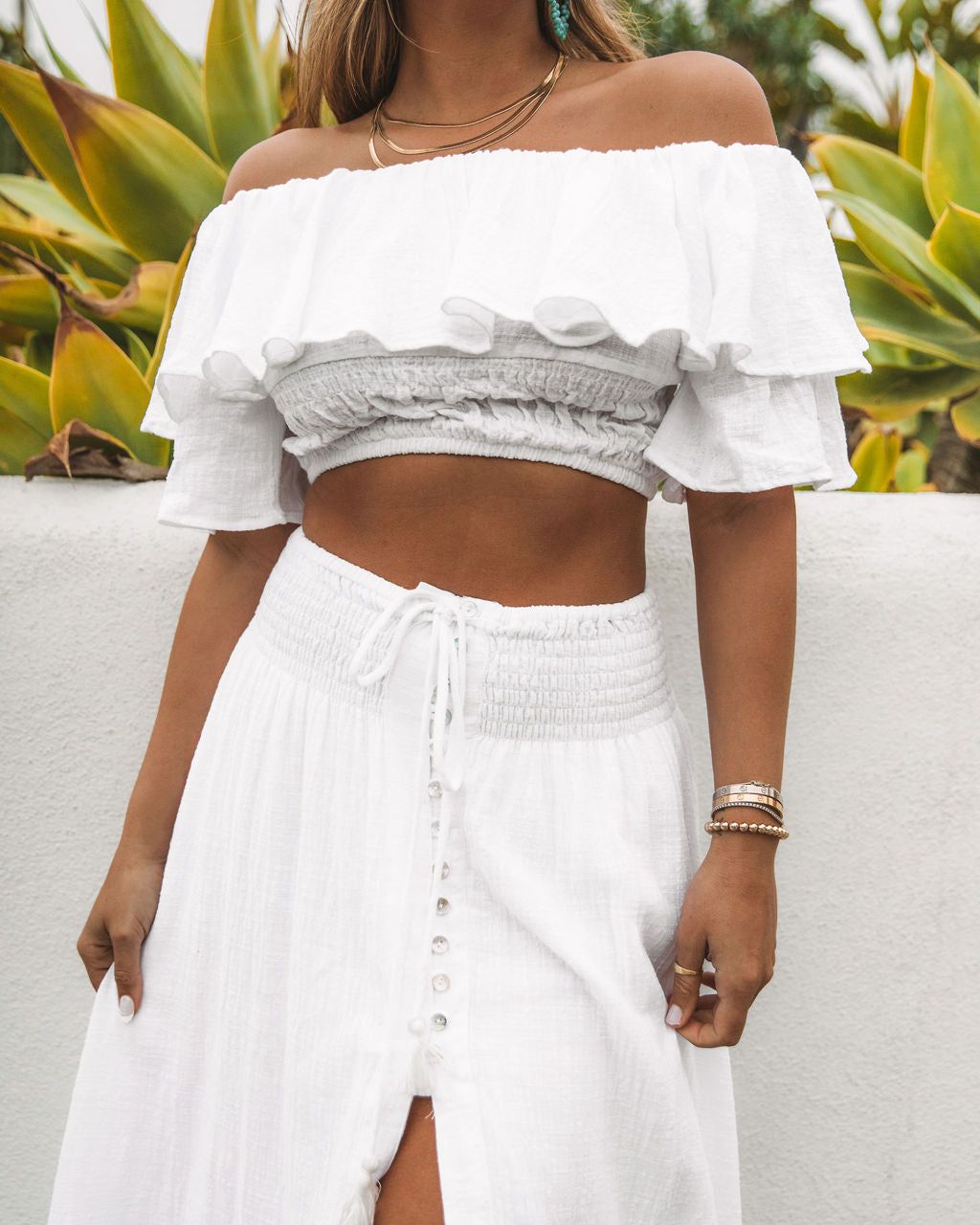 Huma Cotton Off The Shoulder Crop Top sold by Vici product image thumbnail 4