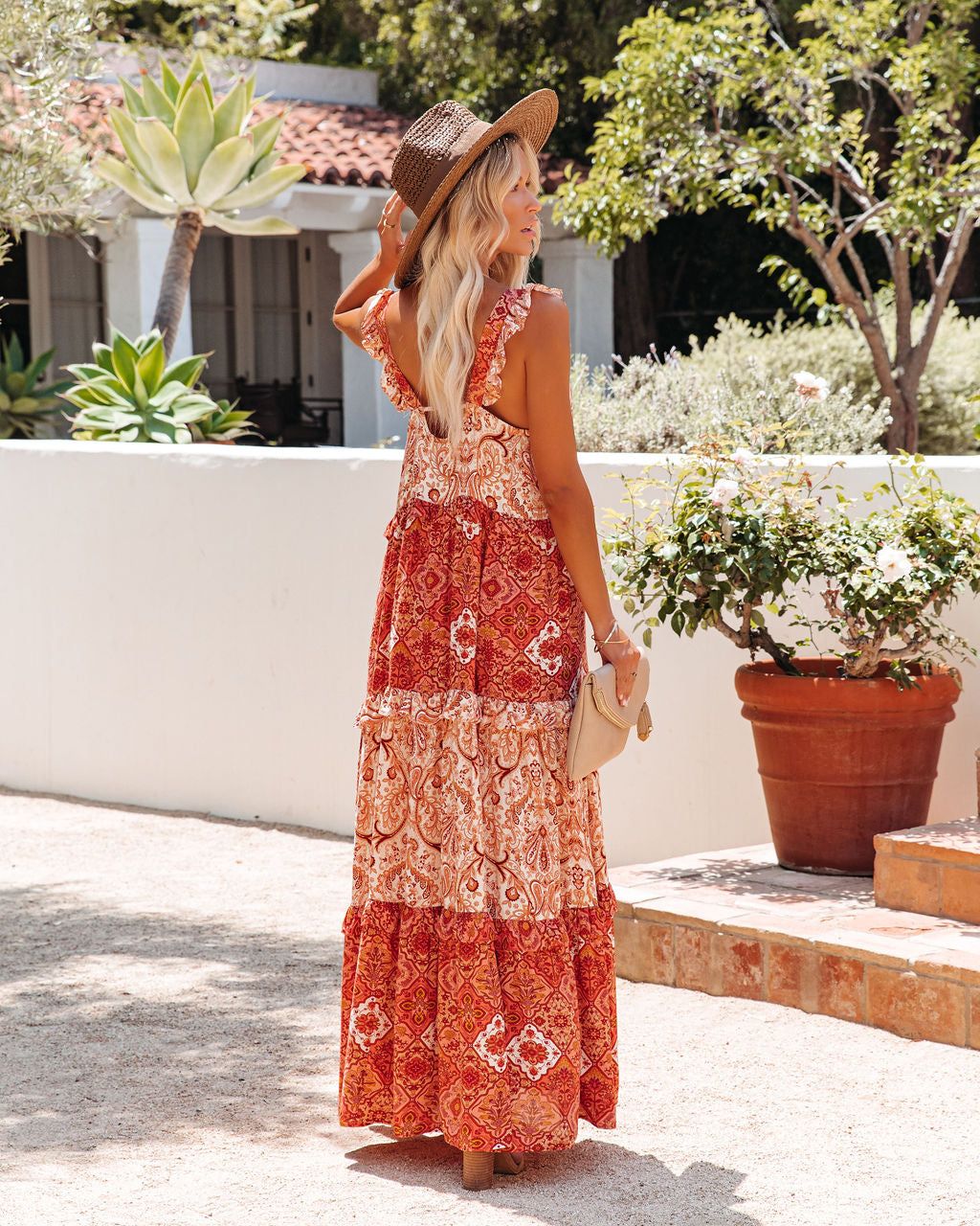 Dominique Paisley Tiered Maxi Dress - FINAL SALE sold by Vici product image thumbnail 2