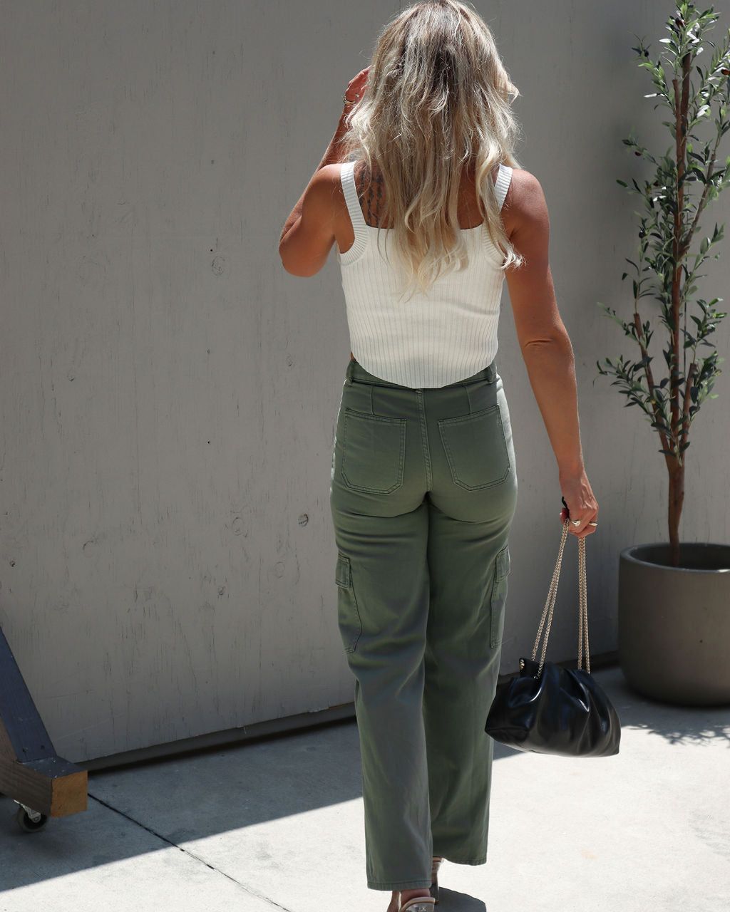 Clarina Ribbed Square Neck Crop Top - White - FINAL SALE sold by Vici product image thumbnail 5