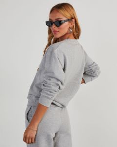 VICI Logo Crew Neck Sweatshirt - Heather Grey sold by Vici