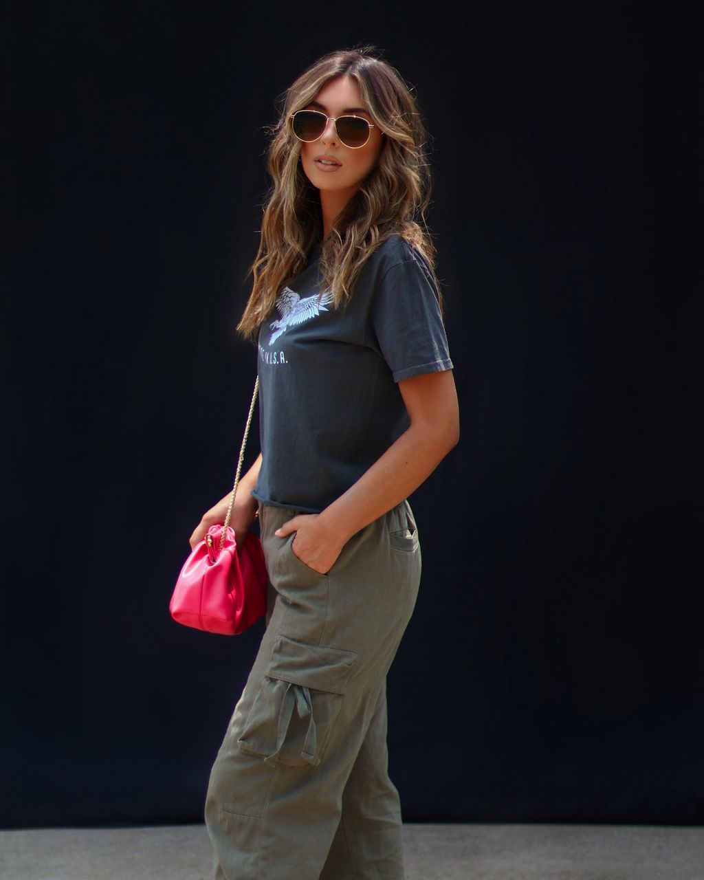 Made In Usa Cotton Tee - FINAL SALE sold by Vici product image thumbnail 4