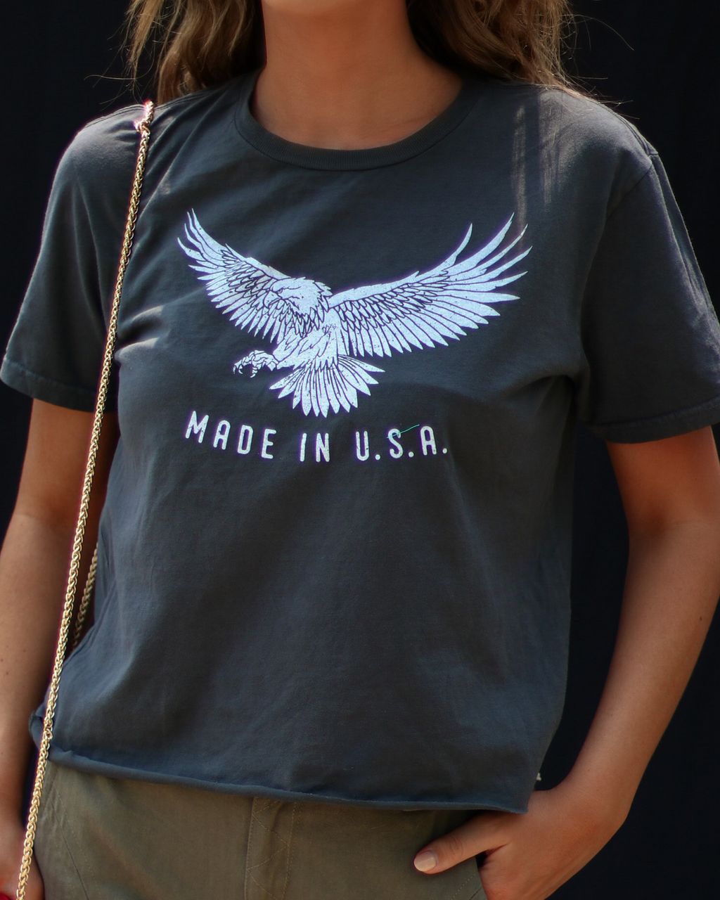 Made In Usa Cotton Tee - FINAL SALE sold by Vici product image thumbnail 3