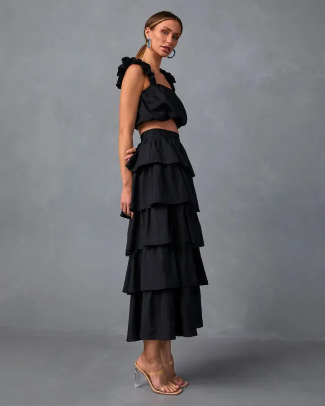 Easy To Love Tiered Midi Skirt sold by Vici