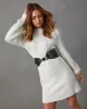 Bling It On Studded Faux Leather Wide Belt sold by Vici