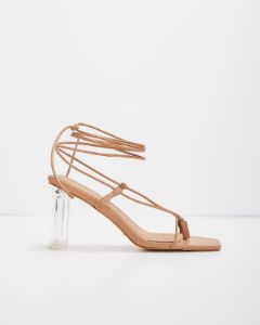 Billini - Emerie Strappy Clear Heels - Natural - SALE sold by Vici