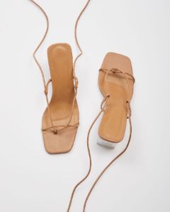 Billini - Emerie Strappy Clear Heels - Natural - SALE sold by Vici
