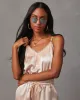 Fall & Femme Satin Drawstring Cargo Jumpsuit sold by Vici
