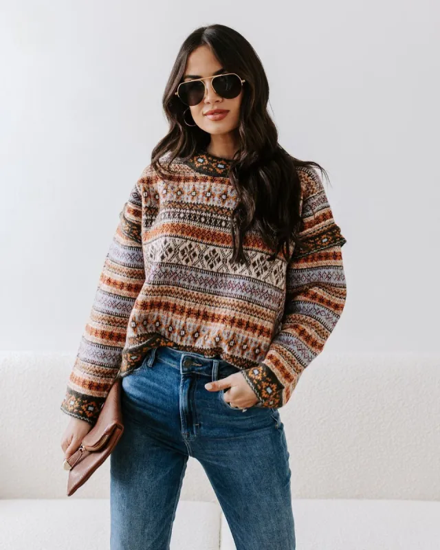 Annette Woven Pullover Sweater sold by Vici