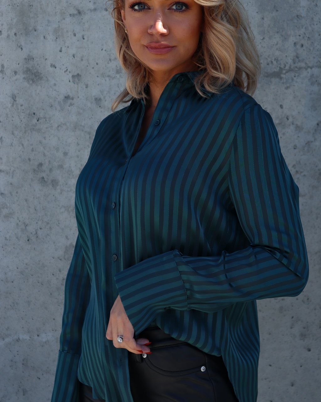 True Happiness Stripe Button Down Top sold by Vici product image thumbnail 2