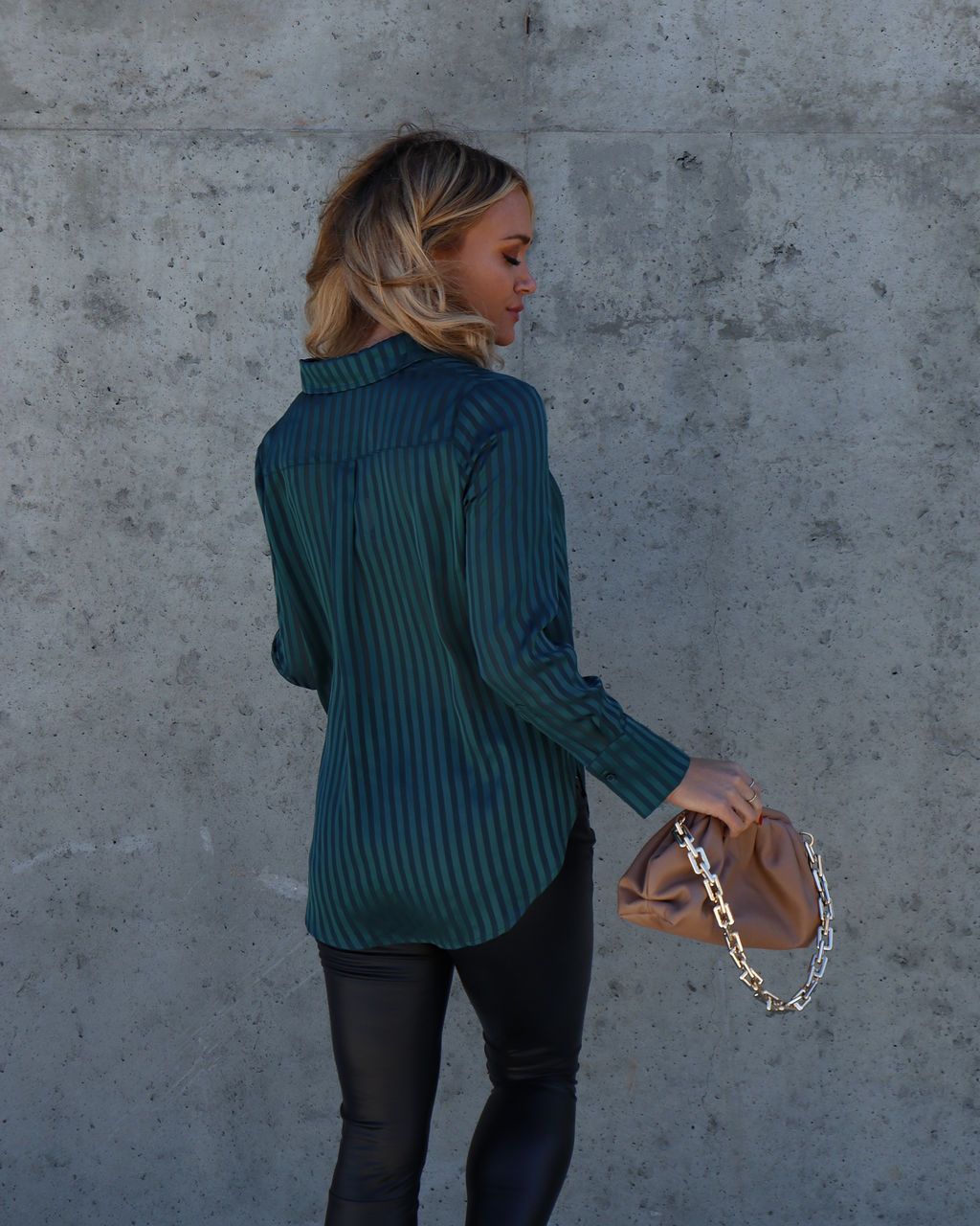 True Happiness Stripe Button Down Top sold by Vici product image thumbnail 4