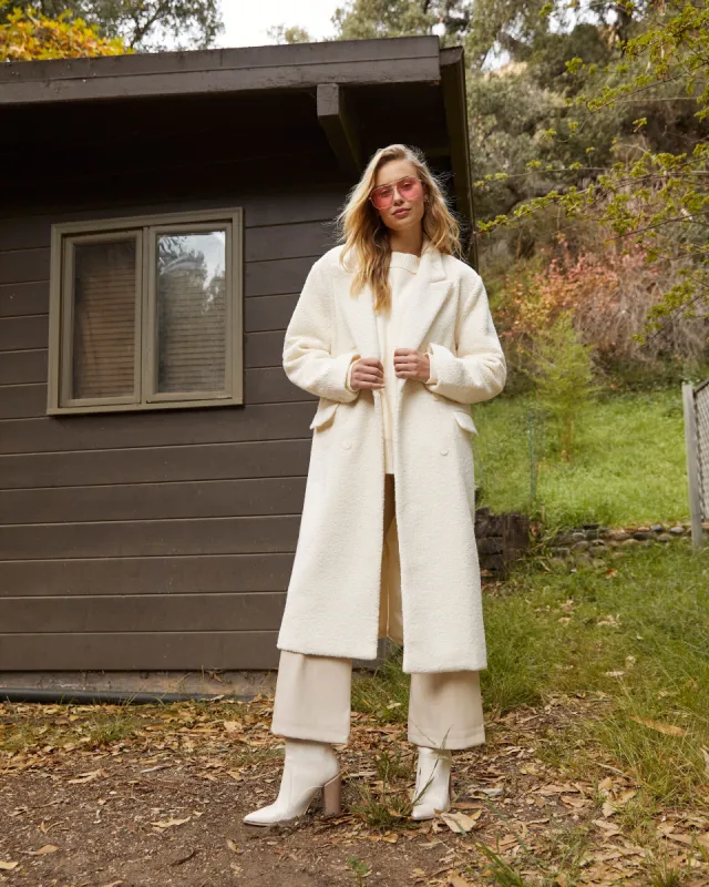 Hilary Boucle Double Breasted Coat sold by Vici