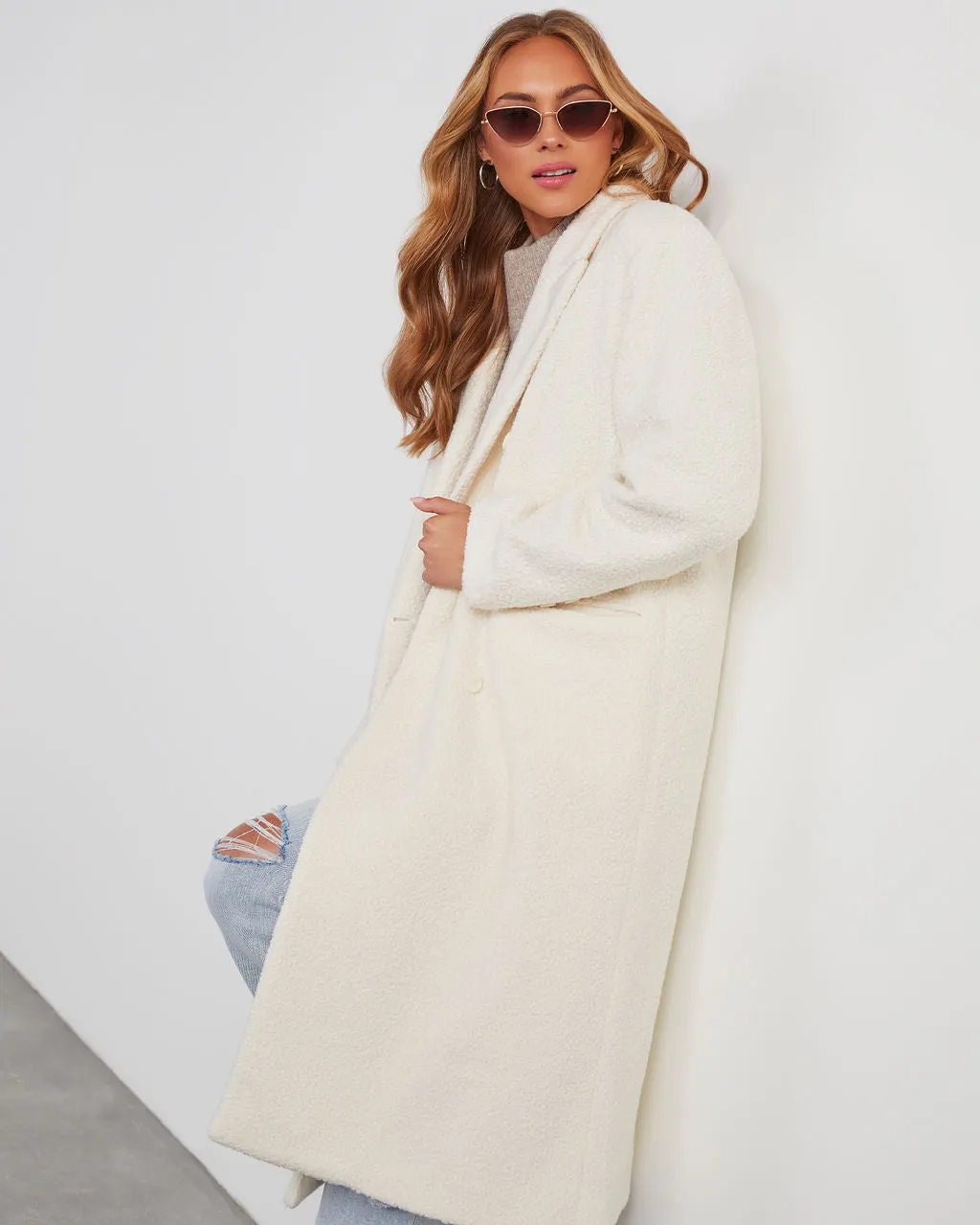 Hilary Boucle Double Breasted Coat sold by Vici product image thumbnail 4