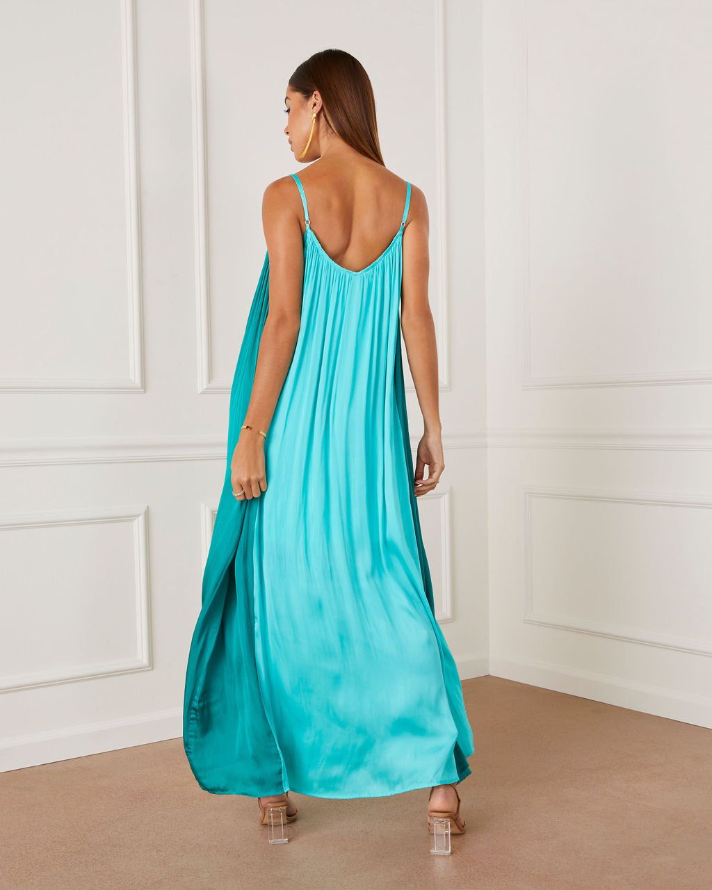 Pomelo Colorblock Plisse Maxi Dress sold by Vici product image thumbnail 5