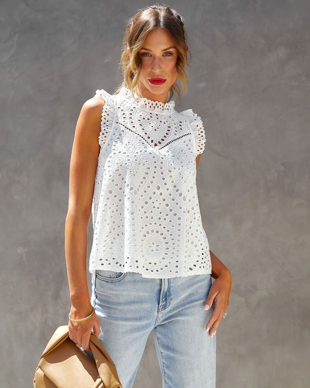 Sweet Georgia Cotton Eyelet Top sold by Vici product image thumbnail 4