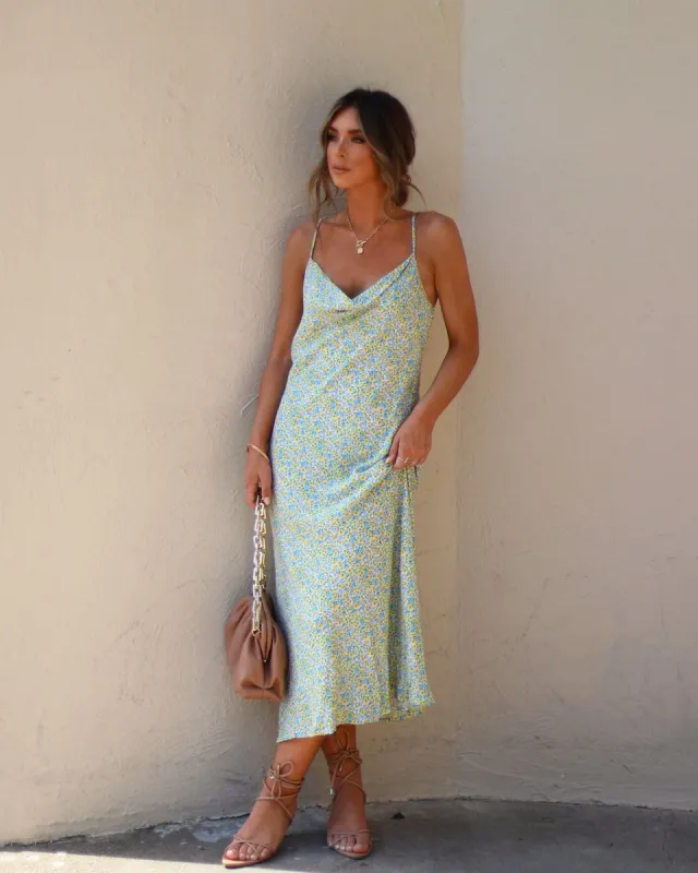 Thea Floral Cowl Neck Midi Dress - FINAL SALE sold by Vici