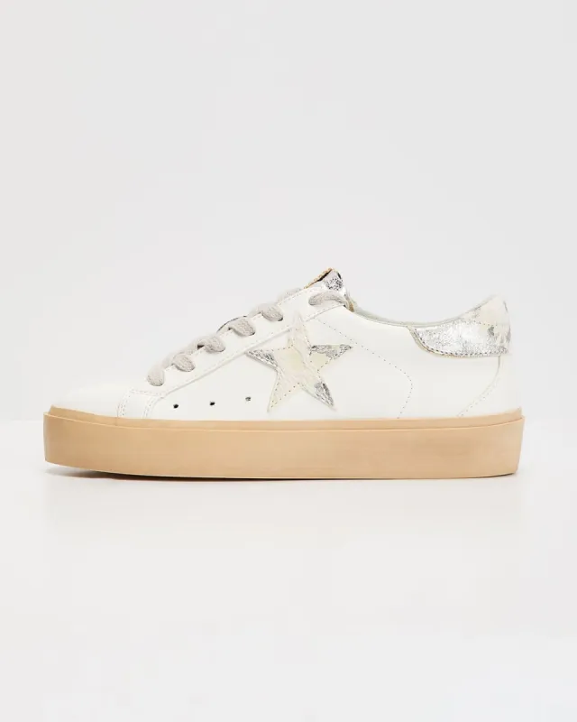 Pixie Star Faux Cow Hide Platform Sneakers sold by Vici