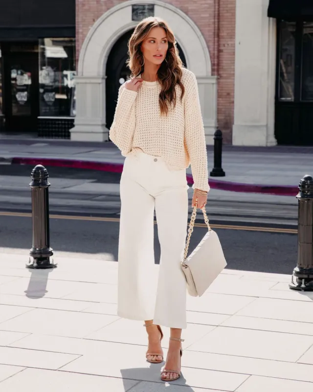 Covello Knit Sweater - Natural - FINAL SALE sold by Vici