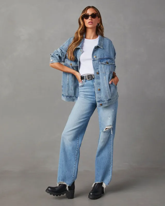 Laredo Oversized Denim Jacket sold by Vici