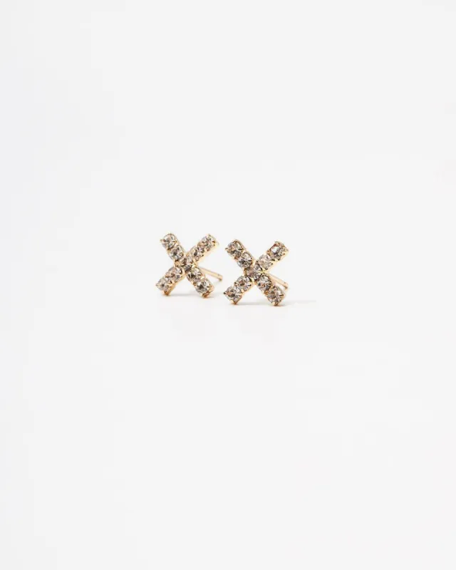 X Micro Pave Studs sold by Vici