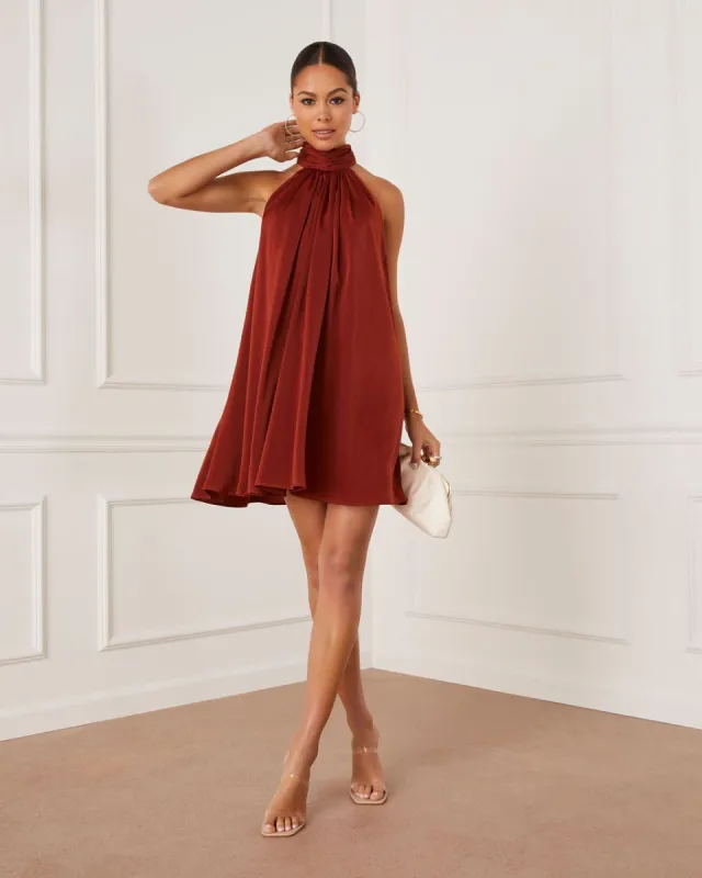 Quinlan Halter Mini Dress sold by Vici
