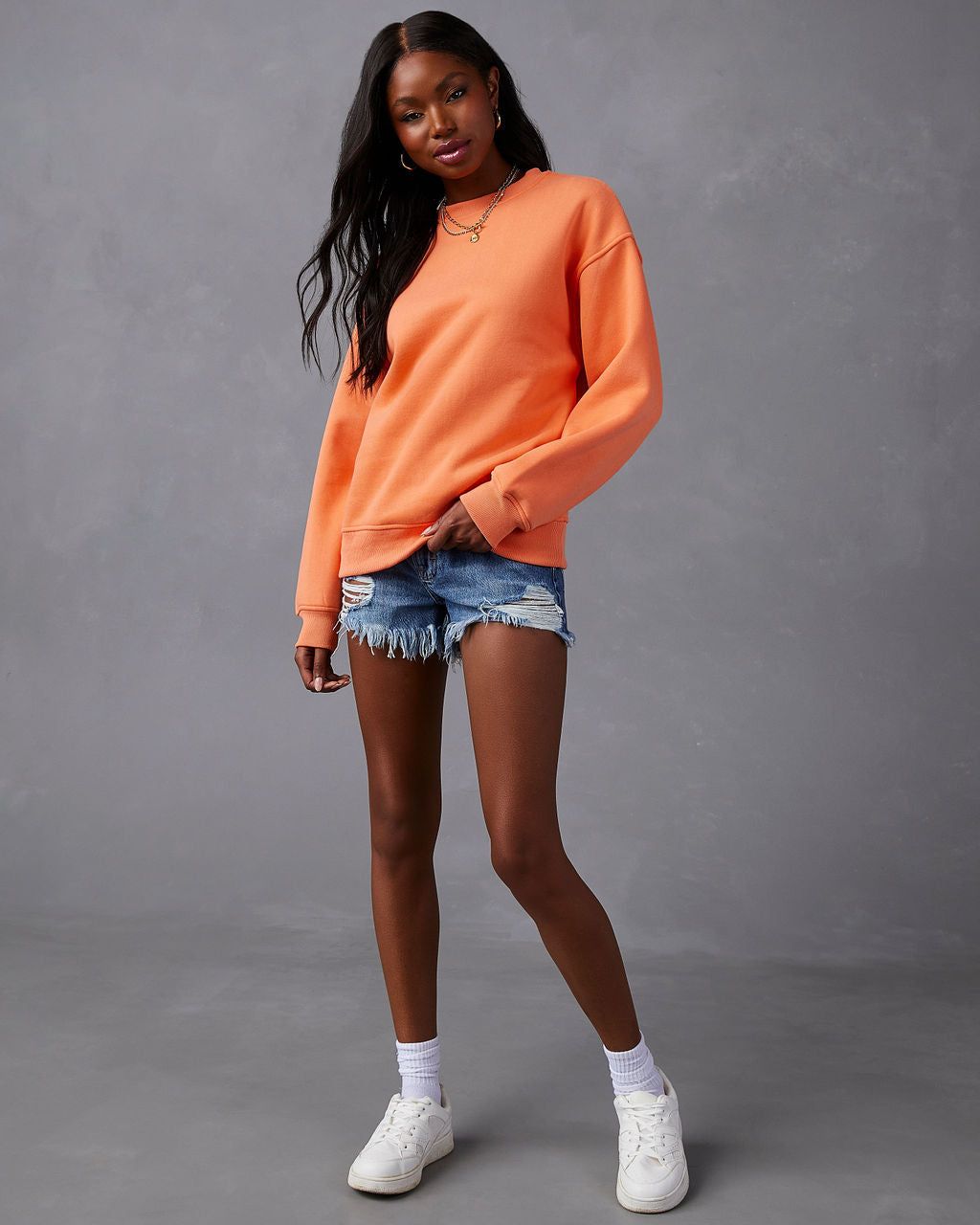 Be Kind Cotton Blend Sweatshirt - Orange - SALE sold by Vici product image thumbnail 4