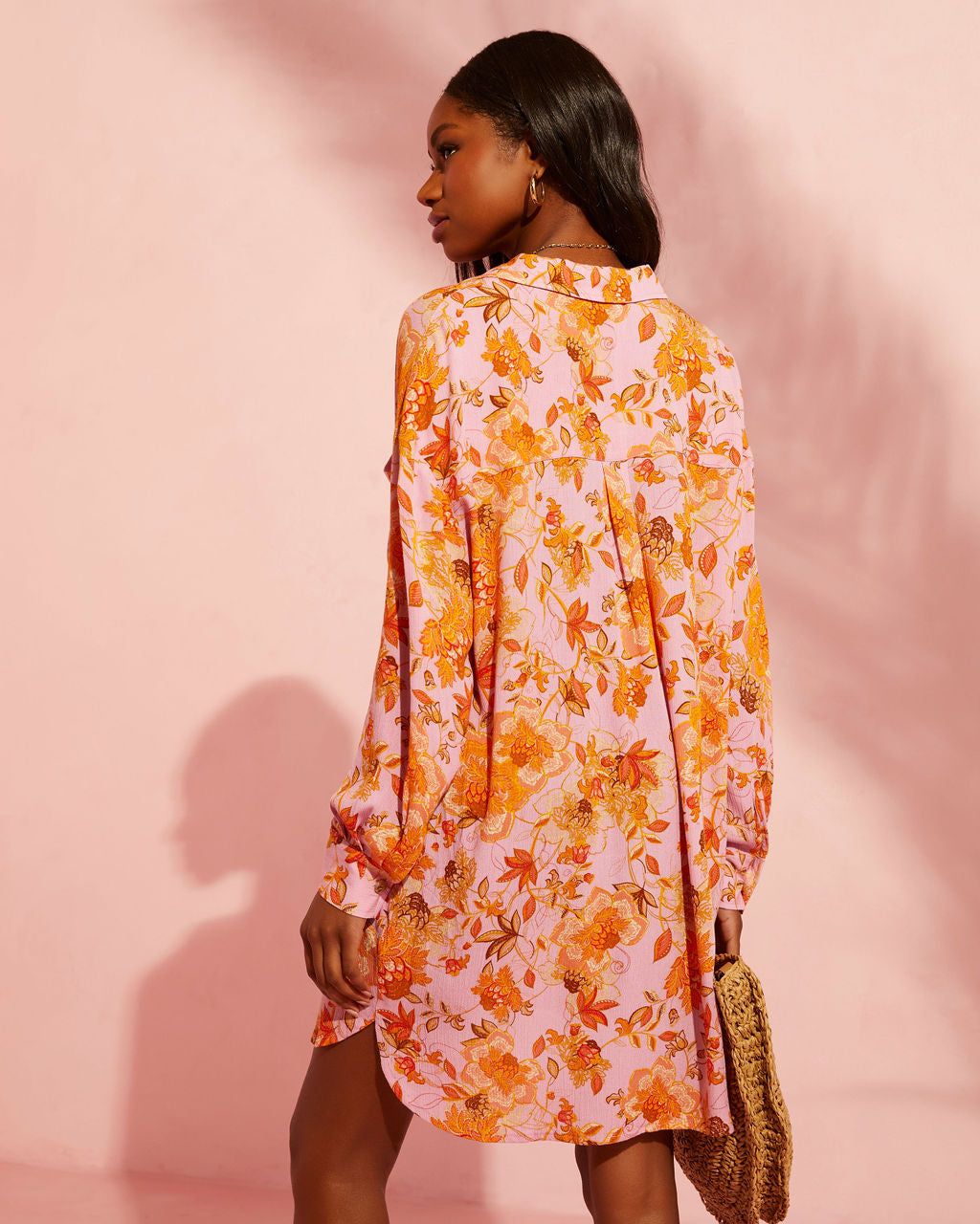 Queen Retro Floral Printed Shirt Dress - SALE sold by Vici product image thumbnail 4