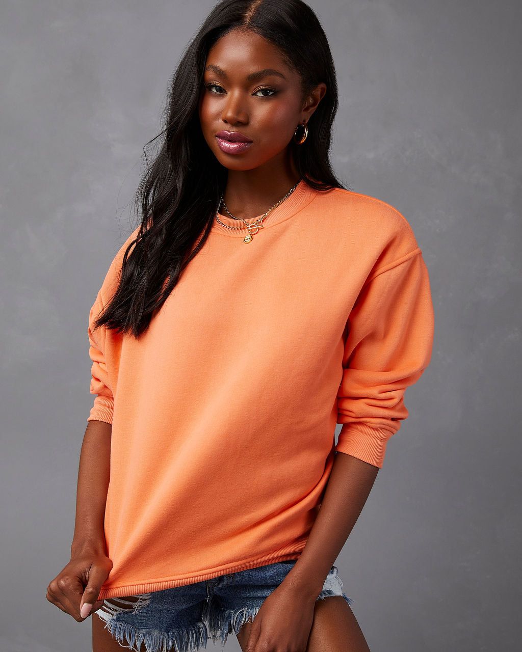 Be Kind Cotton Blend Sweatshirt - Orange - SALE sold by Vici product image thumbnail 5