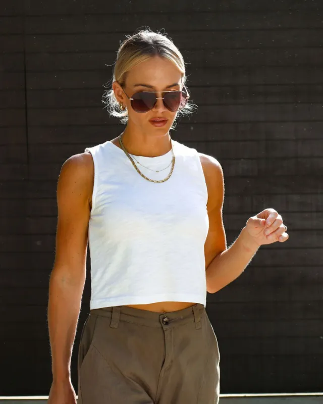 Kara Cotton Tank - White - FINAL SALE sold by Vici
