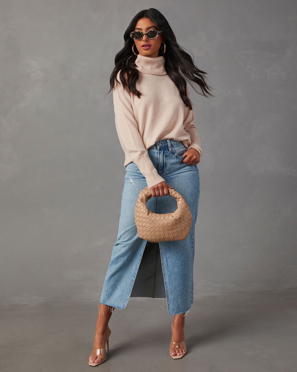 Faith Turtleneck Knit Sweater - Beige sold by Vici product image thumbnail 5