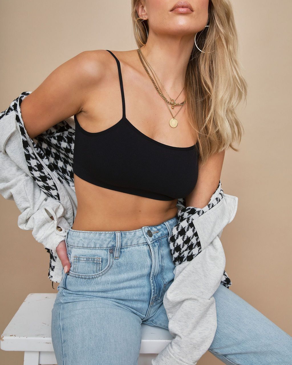 Manhattan Ribbed Brami - Black - FINAL SALE sold by Vici