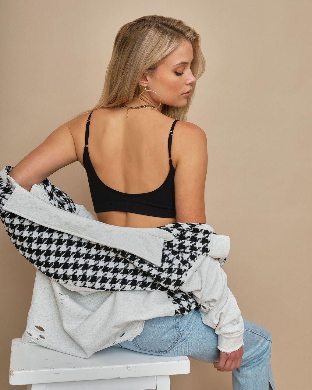 Manhattan Ribbed Brami - Black - FINAL SALE sold by Vici product image thumbnail 5