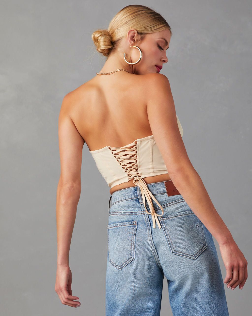 Melyssa Strapless Mesh Corset Top sold by Vici product image thumbnail 2