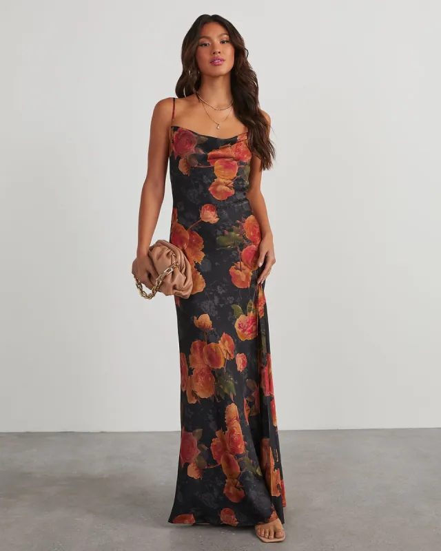 Tracey Floral Slip Maxi Dress sold by Vici