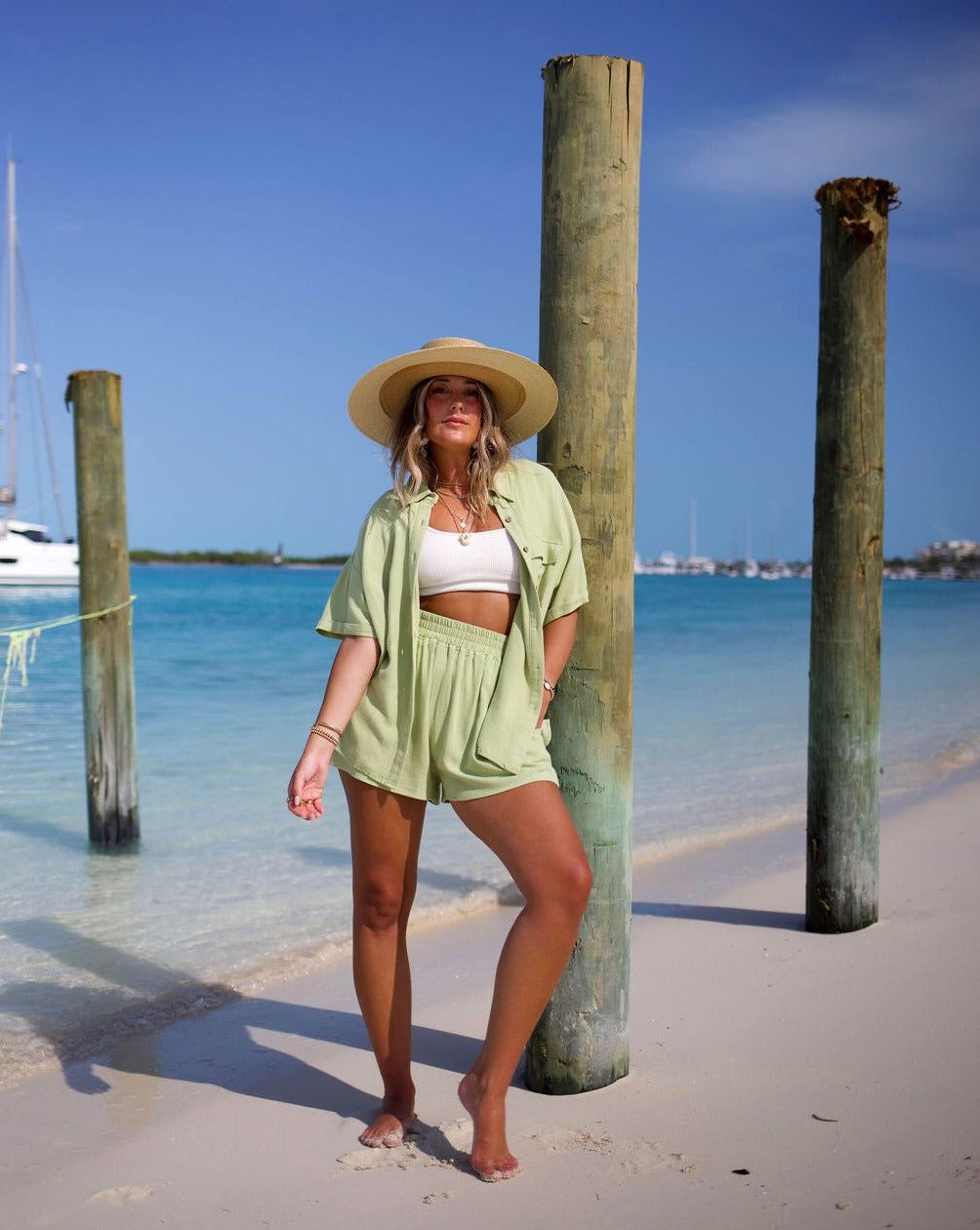 Dylan Pocketed Shorts - Lime - FINAL SALE sold by Vici product image thumbnail 3